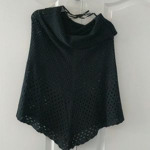 Knit poncho